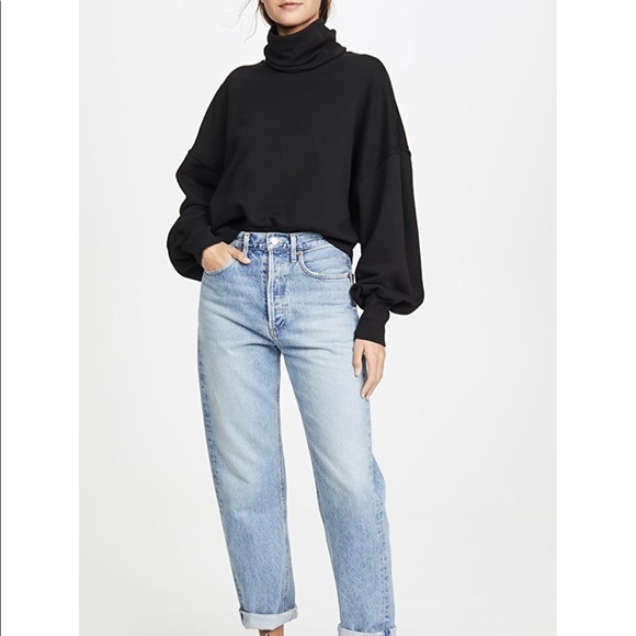 AGOLDE x Anthro Balloon Sleeve Turtleneck Pullover - Picture 5 of 16